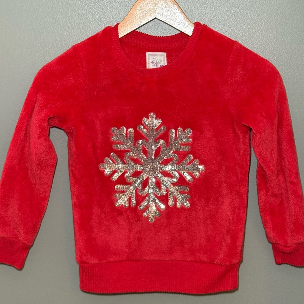 Red Snowflake Kids Sweater 7-8